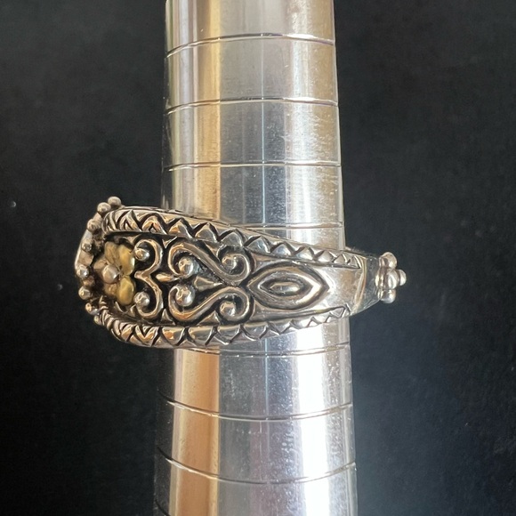 Regal Barbara Bixby Cushion Cut Garnet 925/18k Gold Ring - Picture 12 of 15